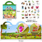 Astaron Reusable 3D Puffy Sticker Book For Kids 2-6, Cute Waterproof Insects Stickers 88 Pcs,Puffy Sticker Game Travel Stickers And Educational Sensory Learning Toy Busy Book,4 Fold-Out Scenes Choices