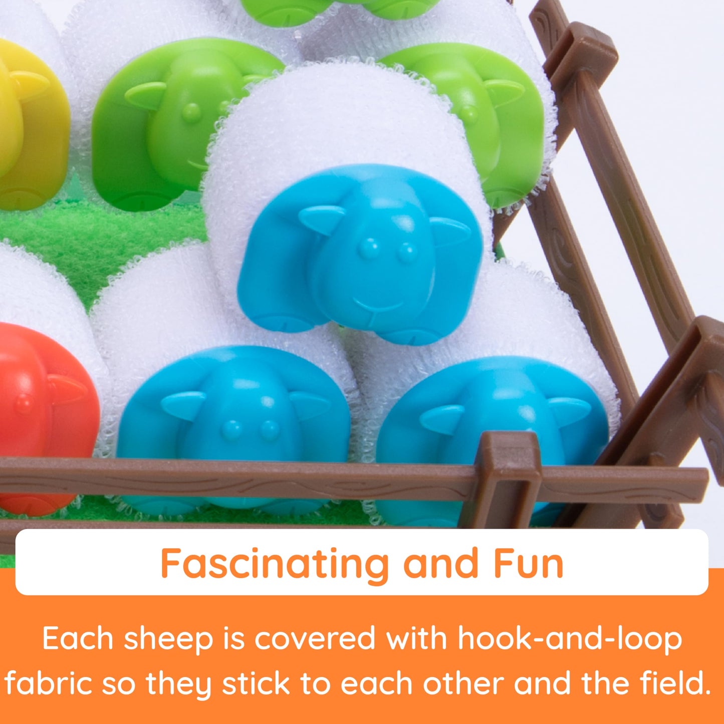 Fat Brain Toys Heap-O-Sheep Game, Family Board Game for 2-4 Players, Catapulting Sheep, Plastic, Red/Green/Yellow/Blue, Ages 6+