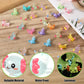 64pcs Mini Axolotl Figures, Glow in The Dark Resin Axolotl Tiny Animal Figurines Ornament Axolotl Charms for DIY Craft Garden La