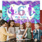 Eiurteao Mermaid 6Th Birthday Banner Decorations For Girls, Little Mermaid Themed Happy 6 Birthday Background Sign Party Supplie