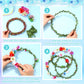Syhood Mini Plum Blossom Crowns Making Kit, 120 Pcs Parts, Make Your Own Flower Wreath Headbands and Bracelets Craft Kit Hair Ac