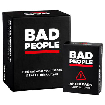 BAD PEOPLE Party Game + After Dark Expansion Set - Hilarious mature-themed Card Game for Fun Parties and Board Games Night with Your Group - Find Out What Your Friends Really Think of You