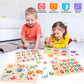 Montessori Wooden Peg Puzzles For Toddlers 2 3 4 5 Year Old, 4 Pcs Kids Educational Toys Preschool Learning Activities-Alphabet,