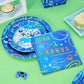 Wernnsai Video Game Party Supplies - 48 Pcs Gamer Theme Party Tableware Set Gaming Birthday Party Decorations Dinner Plates Paper Napkins For Family Gaming Night Boys Birthday Serves 16 Guests