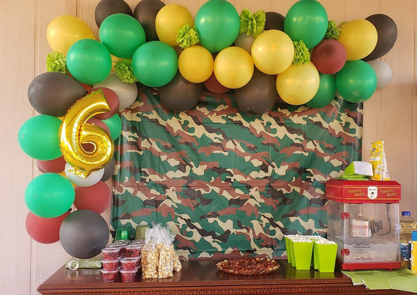 Oojami Pack of 4 Camouflage Plastic Tablecover Camo Tablecloth - 54 x 108