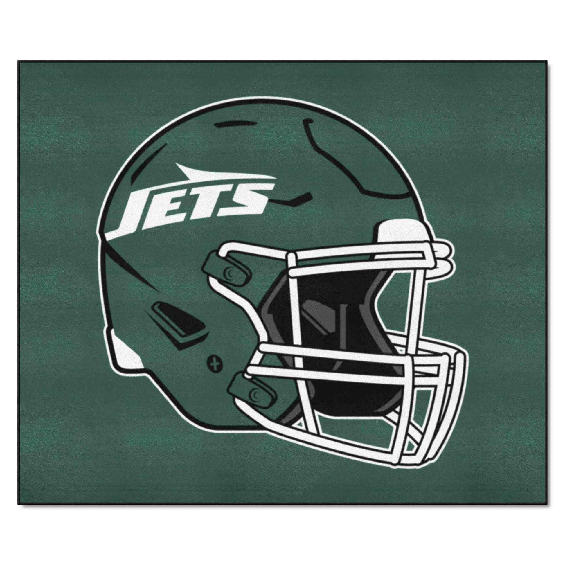 FANMATS 5816 New York Jets Tailgater Rug - 5ft. x 6ft. Sports Fan Area Rug, Home Decor Rug and Tailgating Mat - Jets Helmet Logo