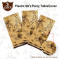 Pirate Party Tablecloth Treasure Map Tablecover Plastic Island Treasure Table Covers Pirate Nautical Party Supplies for Treasure