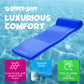 TRC Recreation Sunsation 1.75  Thick Vinyl Coated Foam Swimming Pool Float Mat mature-themed Lounger with Built-in Roll Pillow  Indigo Blue