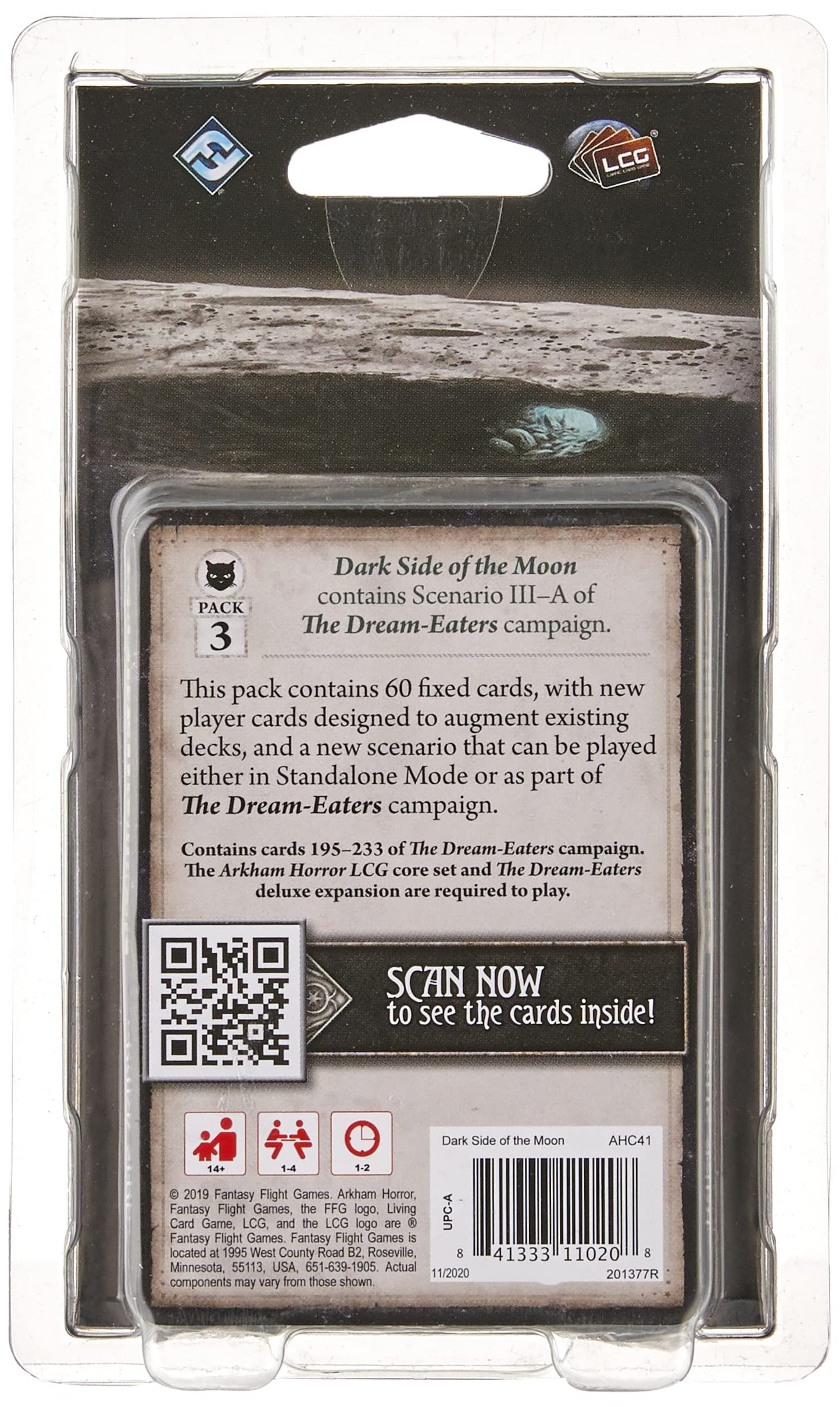 Arkham Horror The Card Game Dark Side Of The Moon Mythos Pack - A Perilous Rescue Mission Awaits! Cooperative Living Card Game,