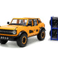 Jada Toys Just Trucks 1:24 2021 Ford Bronco Die-Cast Car Orange With Tire Rack, Toys For Kids And Adults
