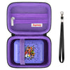 Supmay Carrying Case For Bitzee/Disney Interactive Toy/Magicals Interactive Toy Digital Pet, Gifts For Virtual Pet Enthusiast/Girls & Boys, Travel Case With Mesh Pocket For Battery, Cable,Black+Purple