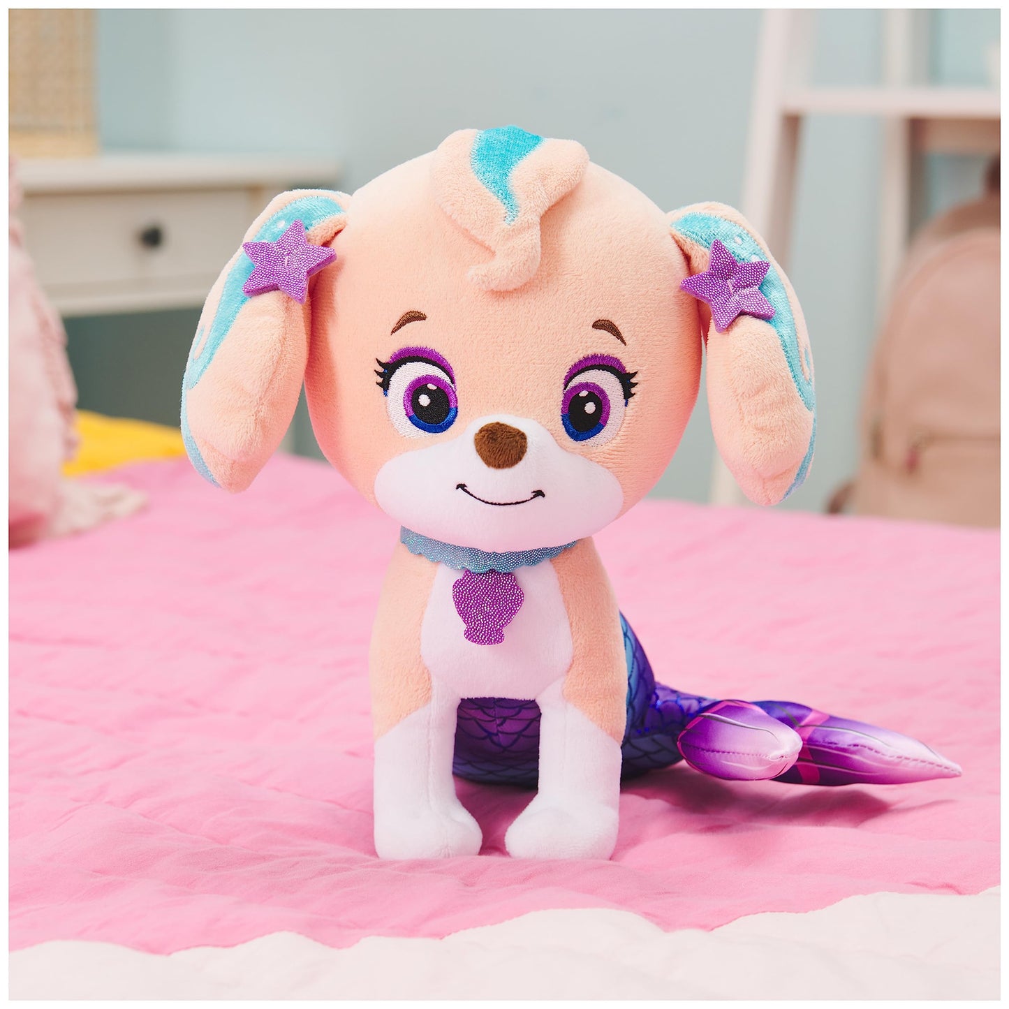 Gund Paw Patrol Coral Mer-Pup Plush, Official Toy From The Hit Pre-School Show, Stuffed Animal For Ages 1 And Up, 9