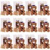 Leitee 12 Set Graduation Bears Class of 2025 Graduation Stuffed Bears Bulk Plush Bear with Cap, Greeting Card Bags Gift for Her 