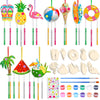 JellyArch 30 Pack Summer Wind Chime Making Kit for Adults Make Your Own Summer Wind Chime Beach Wooden Ornaments for DIY Crafts 