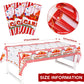 3 Pack Carnival Theme Party Tablecover Carnival Tablecloth for Carnival Theme Party Table Decorations Red and White Striped Tabl
