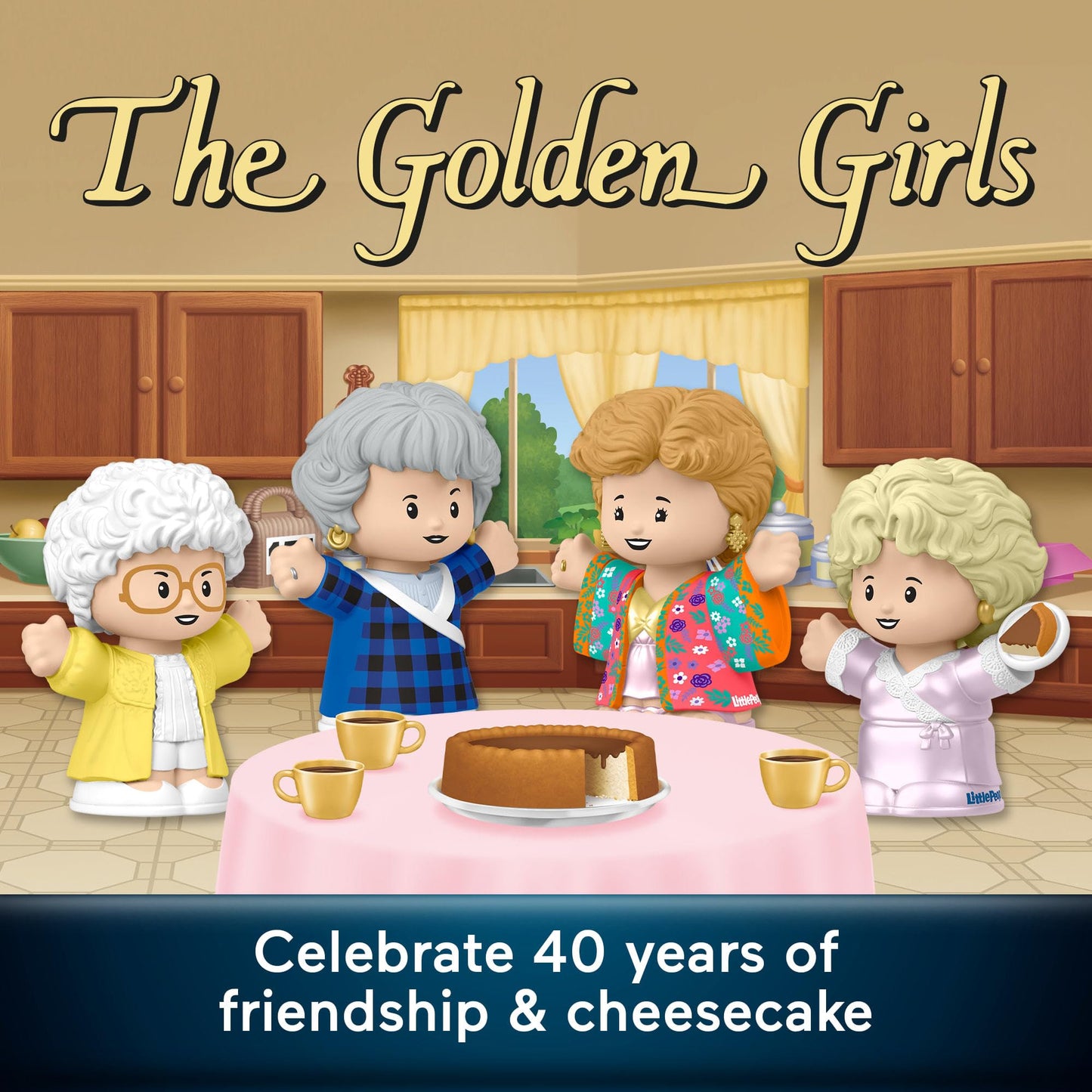 Little People Collector The Golden Girls Late Night Cheesecake 40Th Anniversary Figure Set In A Display Gift Box For Adults & Fa