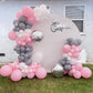 Nisocy Gray Balloon Garland Kit, 102Pcs 18In 12In 10In 5In Pastel Gray Balloons Different Sizes For Baby Shower, Birthday Celebr