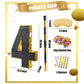 PCFING 20 Inch Number 4 Piata Gold Black with 30 Inch Piata Stick Blindfold Confetti for Man Women Kids Birthday Party Decoratio