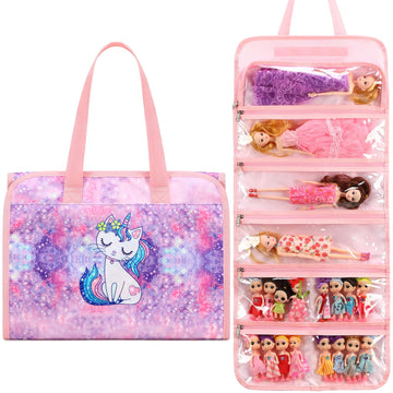 Jianya Dolls Storage Bag Toys Display Carrying Storage Organizer Clear View Compatible With All Surprise Dolls Small Toy, Cat Dr
