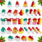 32Pcs Christmas Mini Pop Keychain Fidget Toys, Mini Pop Bubble Christmas Fidget Toy, Silicone Mini Pop Toys Bulk For Kids Anxiety Stress Reliever For Adults