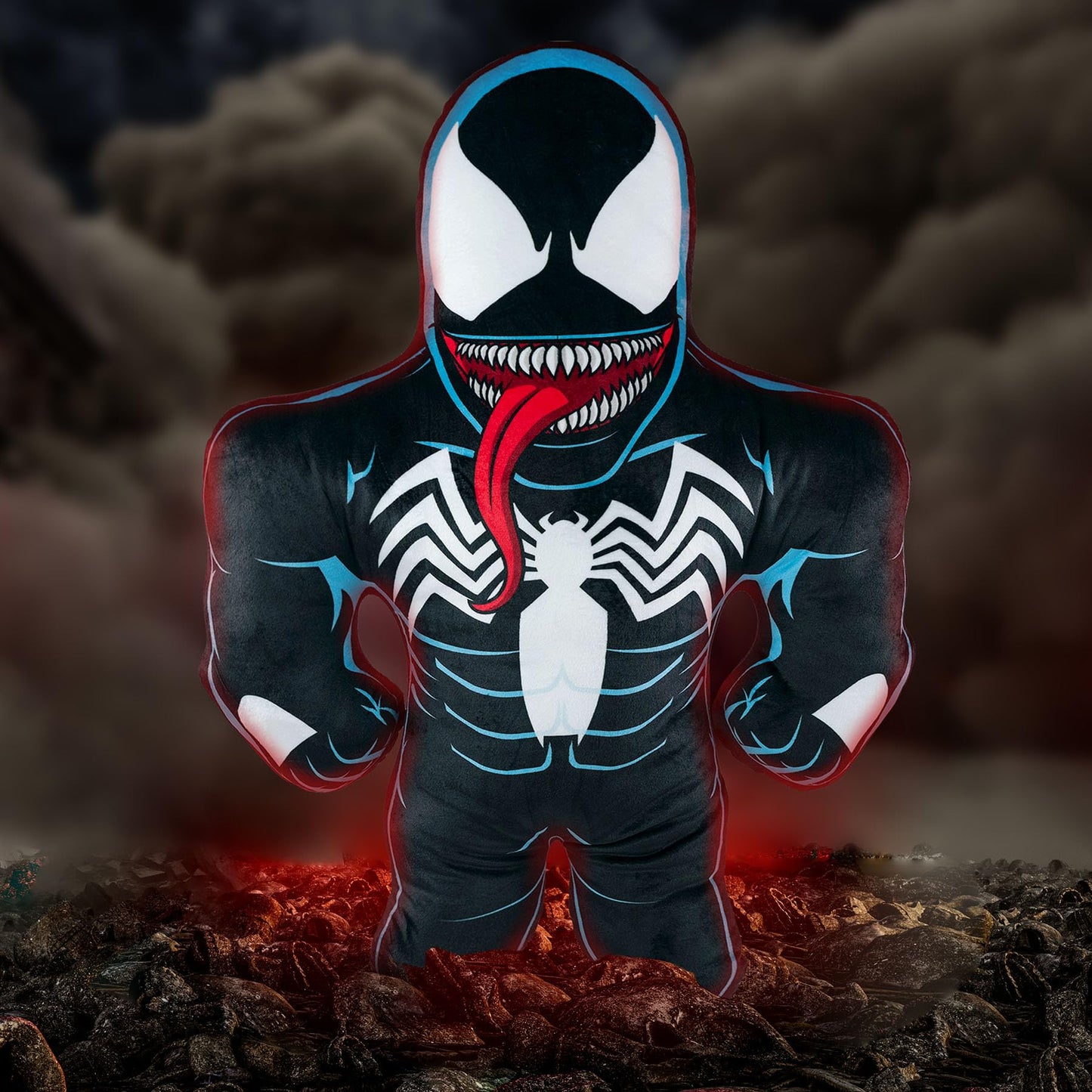 Bleacher Creatures Marvel Venom Plush Toy - 24" Soft Crystal Velboa Polyester Buddy