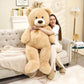 Tezituor Giant Teddy Bear Stuffed Animal 51In, Big Stuffed Bear Plush For Baby Shower, Huggable Large Teddy Bear Gift For Kids, Girlfriend On Birthday, Valentine, Christmas(Tan)