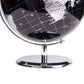 Exerz World Globe Black Dia 5.5-Inch - Mini Educational Globe Of Earth - Metal Base - Metallic Black