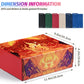 Uaono Card Storage Box For Mtg, Trading Card Deck Box Holds 1800+ With 6 Dividers, Leather Printing Magnetic Closure Card Storage Case Fits Tcg Ccg Sports Cards (Red, Flame)