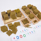 Adena Montessori Golden Beads Bank Game - Medium Acrylic Math Toy, Gold/Brown