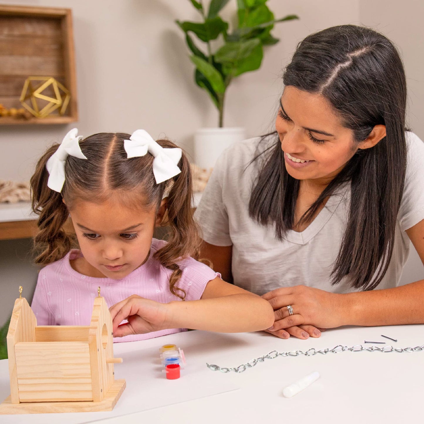 Hapinest Wooden Bird Houses to Paint and Build, Birdhouse Kit for Kids, Wood Painting Building Projects Fun Activities Arts and