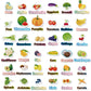 Chefan Fruits And Vegetables Felt Board Pieces, Precut Flannel Board Pieces, Felt Figures Sets Flannel Graph Educational Learnin