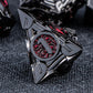 Kerwellsi Nature Vines Leaf Metal Dnd Dice Set With Gift Box, Black Red Polyhedral Dungeons And Dragons D&D Dice, 7Pcs Role Play