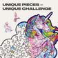Unidragon Wooden Jigsaw Puzzles - Inspiring Unicorn, 103 Pcs, Small 7'X9.5', Beautiful Gift Package, Unique Shape Best Gift For Adults And Kids