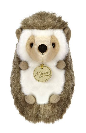 Aurora® Adorable Miyoni® Hedgehog Stuffed Animal - Lifelike Detail - Cherished Companionship - Brown 7 Inches