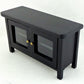 Dollhouse Miniature Black Television Stand