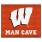 FANMATS 14710 Wisconsin Badgers Man Cave Tailgater Rug - 5ft. x 6ft. Sports Fan Area Rug, Home Decor Rug and Tailgating Mat