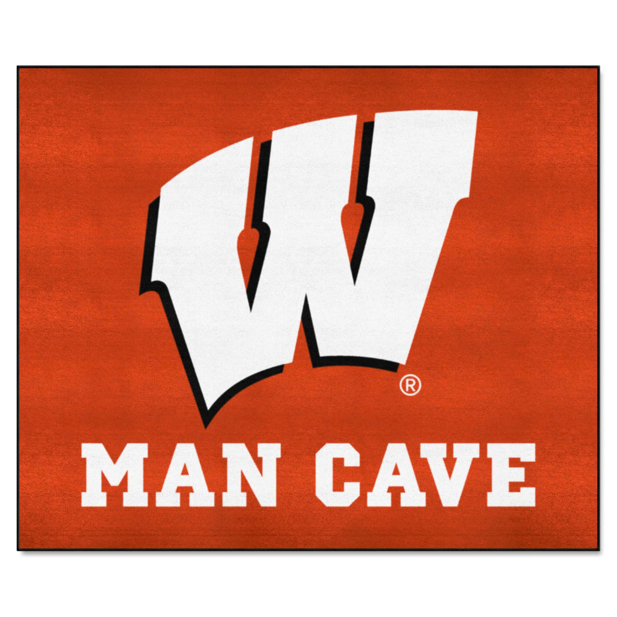FANMATS 14710 Wisconsin Badgers Man Cave Tailgater Rug - 5ft. x 6ft. Sports Fan Area Rug, Home Decor Rug and Tailgating Mat