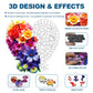 Wooden Jigsaw Puzzles for mature-themeds and Kids  Heart Flower 300 Piece Unique Shaped Puzzle  Family Game and Creative Wooden Puzzle Gift  Wall Art Decor