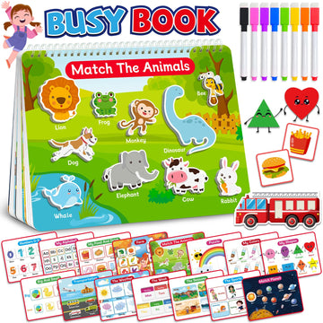 Benresive Montessori Busy Book For Toddlers 2-4, Preschool Toddler Learning Activities, Toddler Sticker Books For 2 3 4 Year Old