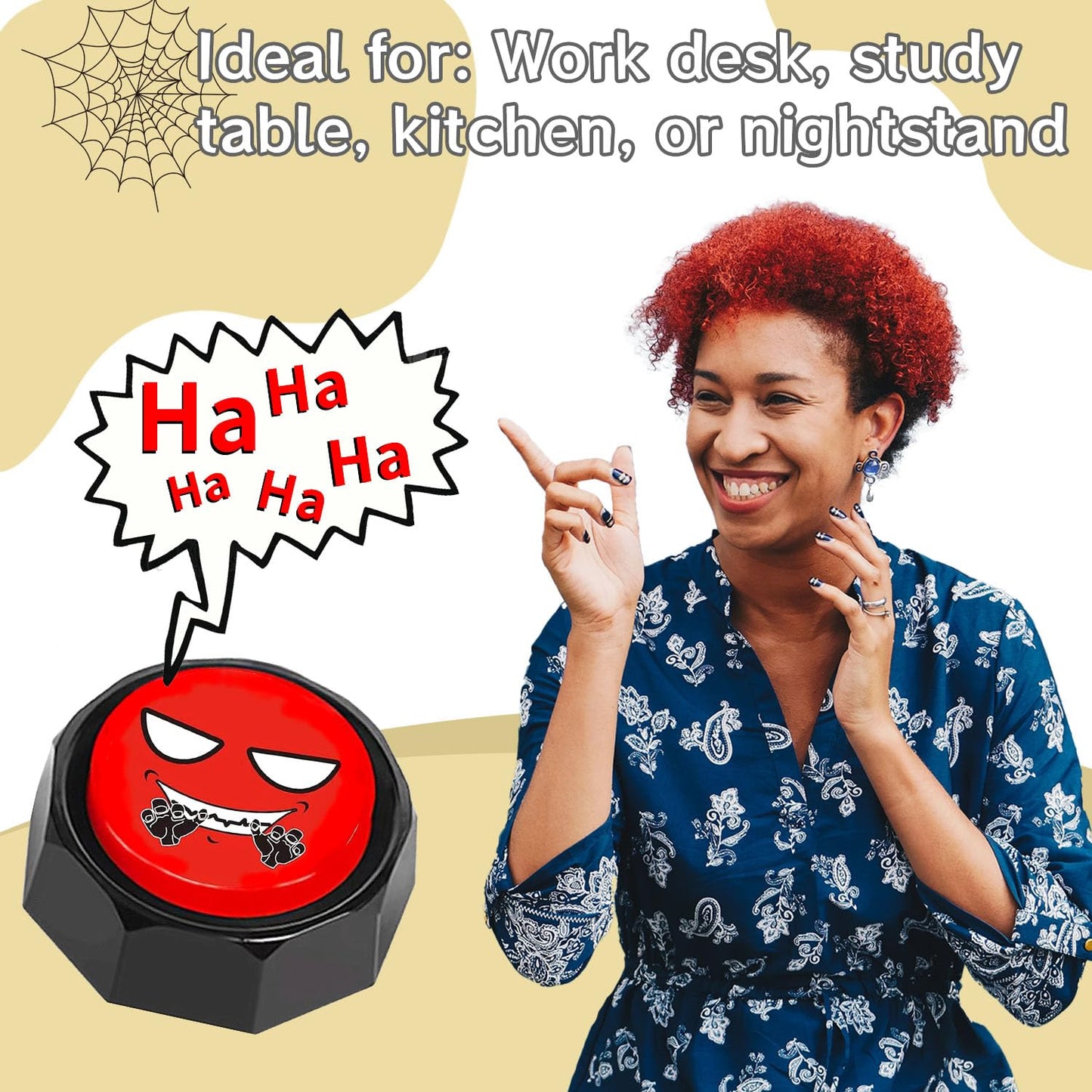 Ribosy Laugh Button - Evil And Wicked Laughs Sound Effects - Unbound,Untamed,Unusual Noise Maker