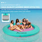 ACOMUZI 8FT Inflatable Water Hammock - Heavy Duty Pool Float Raft, Mint Green & Pink, Ideal for Ocean and Lake Use