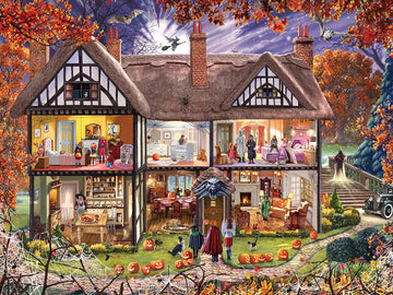 White Mountain 1000 Piece Halloween Jigsaw Puzzle, Engineered Wood, Perfect for Fall and Autumn