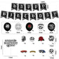Wood Homing 51PCS Cholo Birthday Party Decorations, Black Theme Balloons, Happy Birthday Banner, Cake Topper, Paper, Latex, White