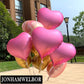 Jonhamwelbor 20Pcs 18 inch Metallic Pink Foil Mylar Heart Shape Balloons Decorations Valentines Birthday Wedding Baby Shower Par