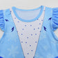 AOVCLKID Girls Princess Elsa Costume Birthday Party Dress Halloween Cosplay Outfits(6 Years,Blue)