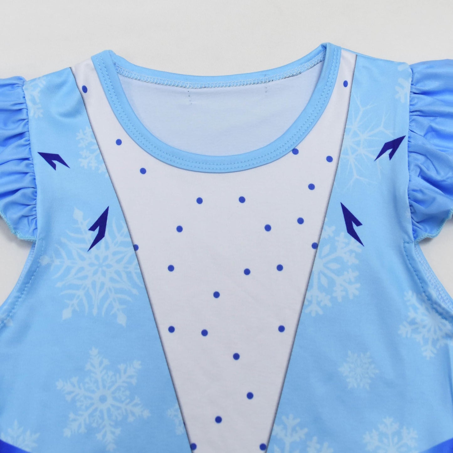 Aovclkid Girls Princess Elsa Costume Birthday Party Dress Halloween Cosplay Outfits(5T,Blue)