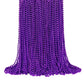 Shaoqinlin 144 Pcs Purple Mardi Gras Beads, 33'' 7 Mm Metallic Purple Bead Necklaces Halloween Beaded Necklaces Purple Party Bea