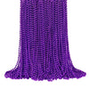 Shaoqinlin 144 Pcs Purple Mardi Gras Beads, 33'' 7 Mm Metallic Purple Bead Necklaces Halloween Beaded Necklaces Purple Party Bea