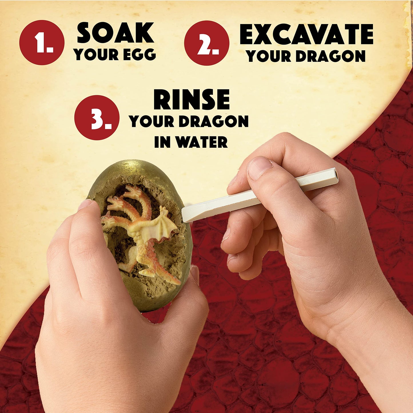 Mindware Dig It Up! Discoveries Dragon Eggs - Ages 4+ - Includes 12 Dragon Eggs