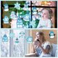 Feifeiya 24 Set Winter Suncatchers Crafts DIY Window Tissue Paper Suncatchers Winter Craft Make Your Own Hanging Ornaments for C
